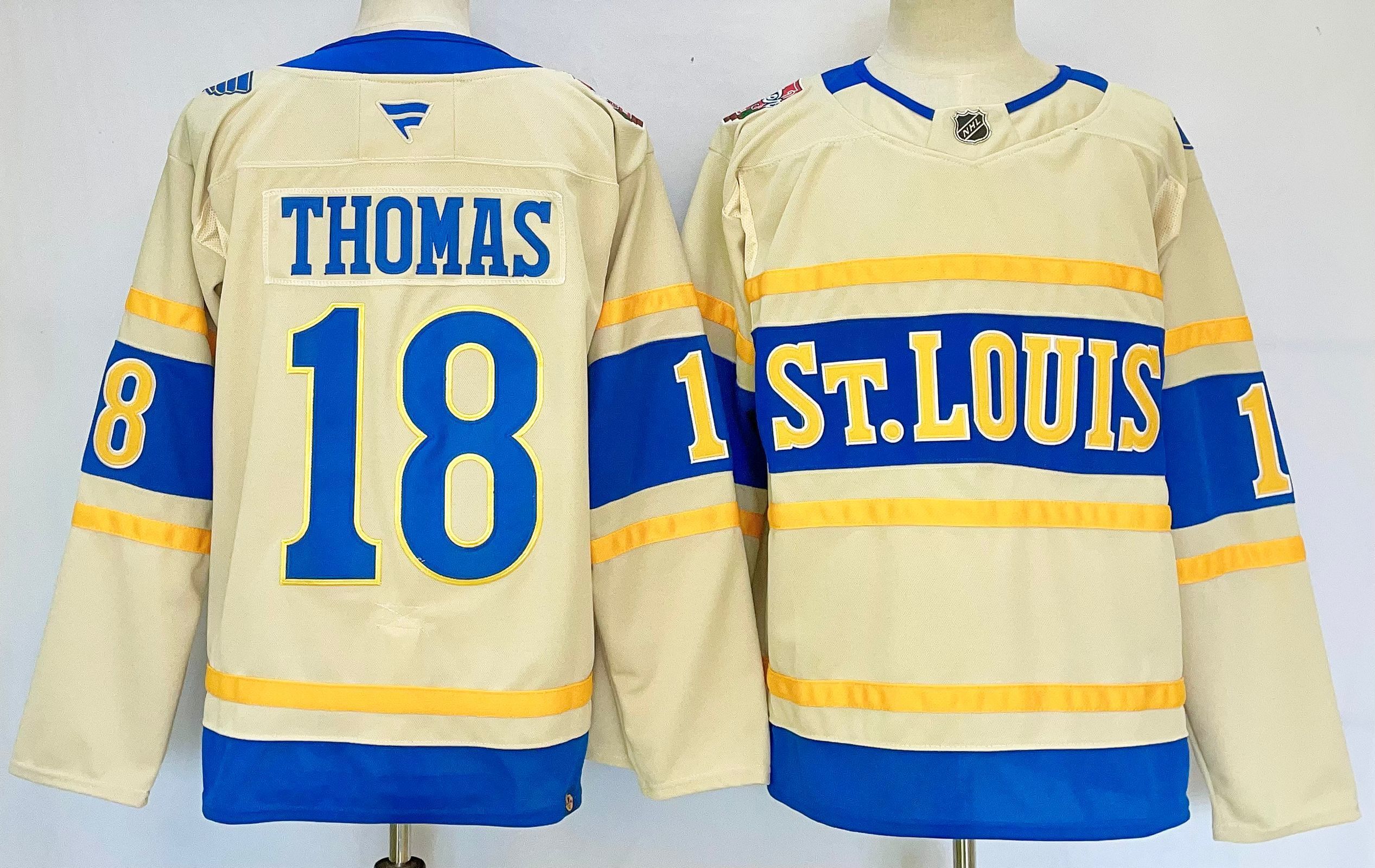 Men St.Louis Blues #18 Thomas Cream 2026 Adidias NHL Jersey style 001